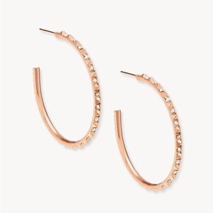 Kendra Scott Rose Gold Crystal Hoop Earrings